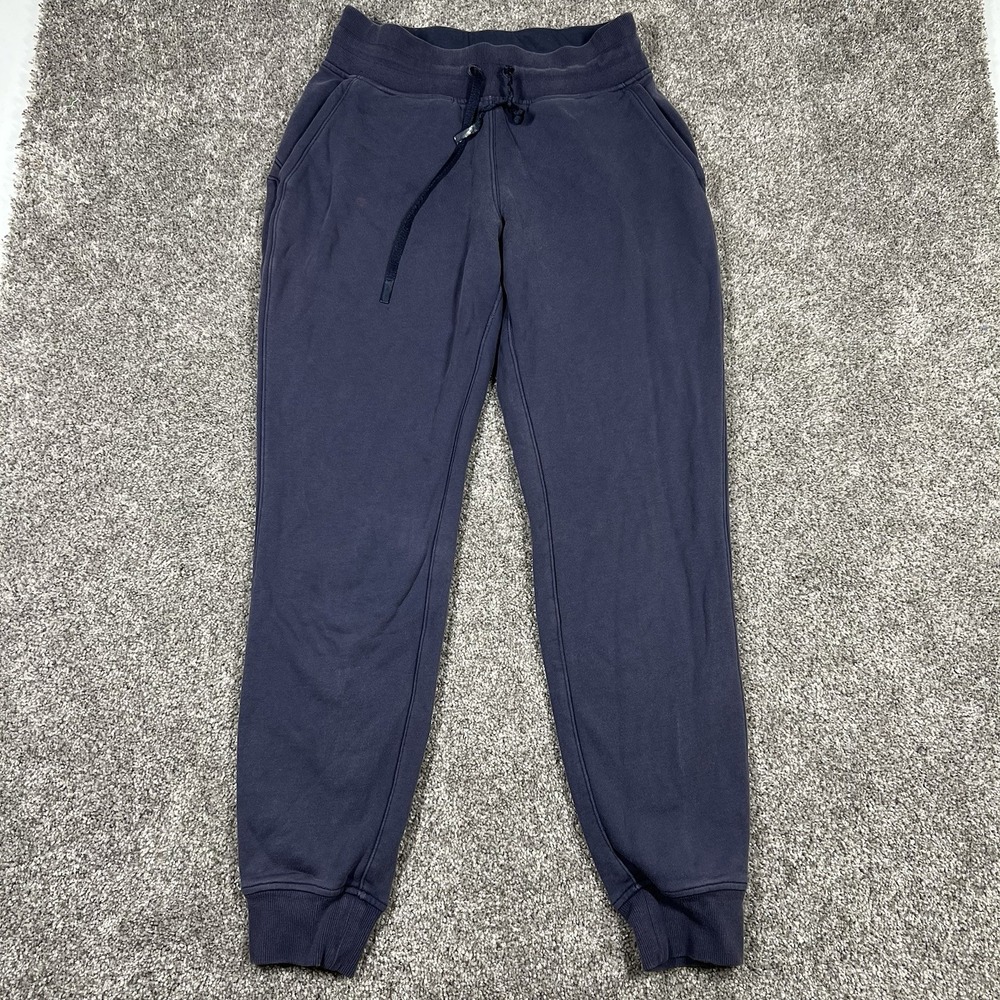 Lululemon Scuba High Rise Jogger Dark Blue Size 4 Drawstring Sweatpants Pockets